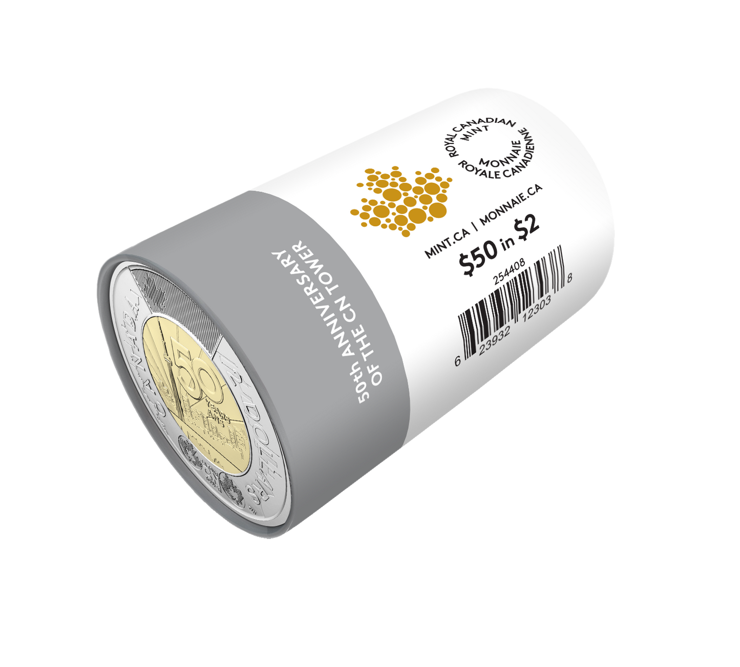2026 Canada Pair of CN Tower $2 50th Anniversary Special Wrap 2-Roll Presentation Box