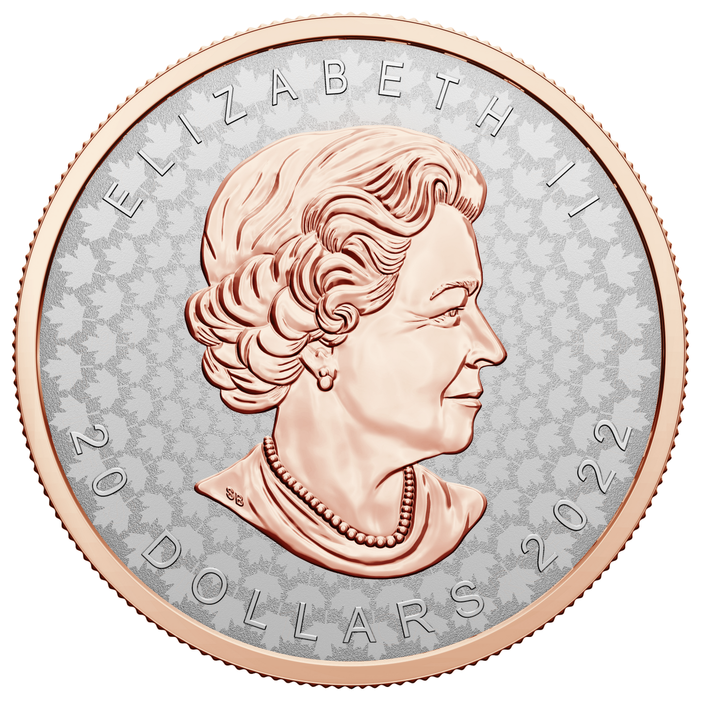 2022 Canada $20 Super Incuse 1oz. Rose Gold Plated Silver Maple Leaf (No Tax)