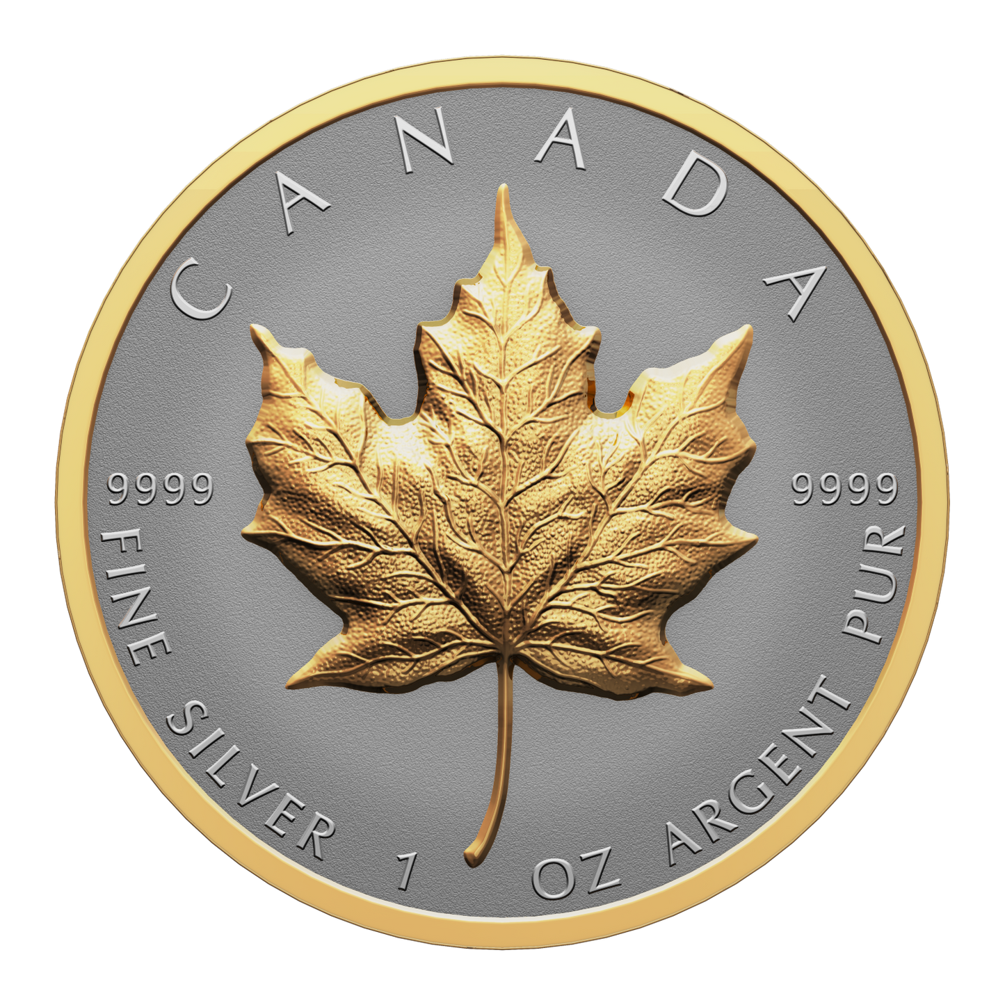 2023 Canada $20 Ultra High Relief Silver Maple Leaf with Selective Gold Plating (No Tax)