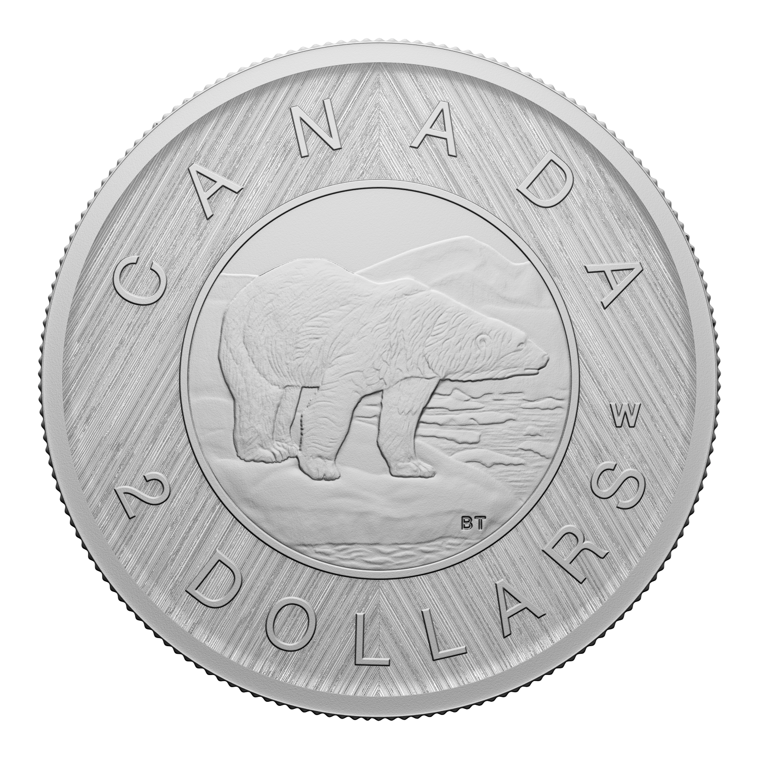 RDC 2023 Canada $2 Tribute: W Mint Mark - Polar Bear Fine