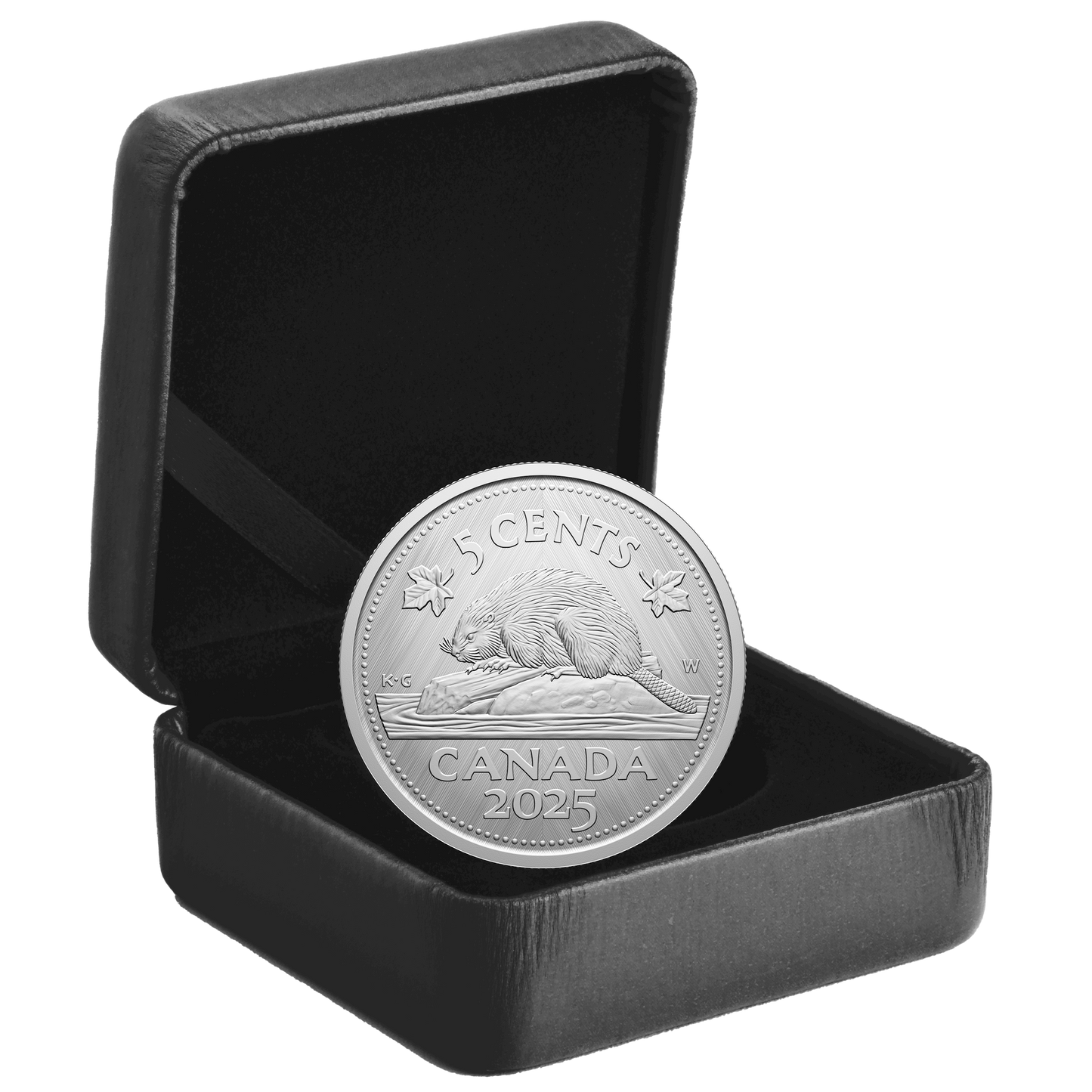 2025 Canada 5-cents Tribute: W Mint Mark - Beaver Fine Silver (No Tax)
