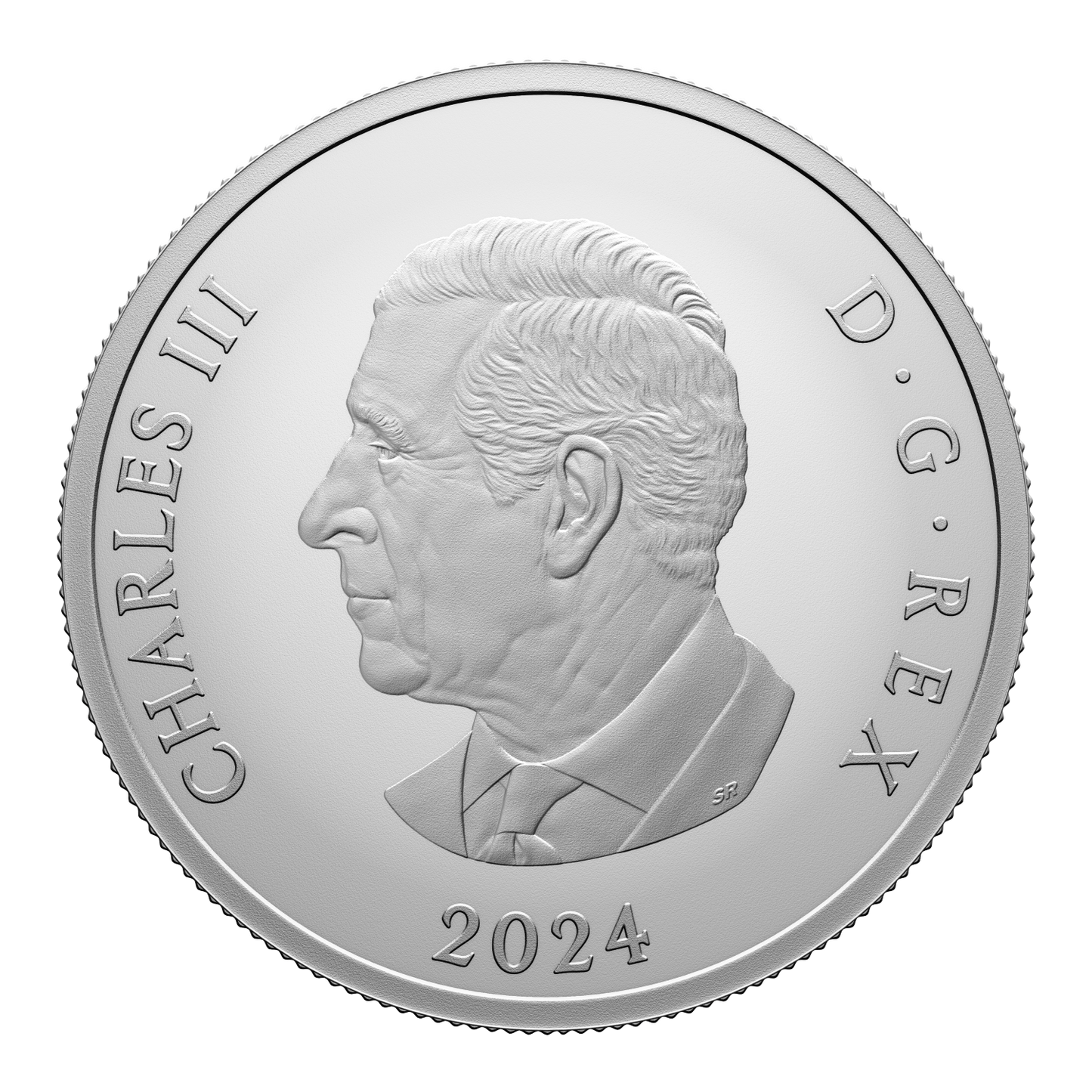 RDC 2024 Canada $20 Sapphire Jubilee Snowflake Brooch Fine Silver Coin (scratched sleeve)
