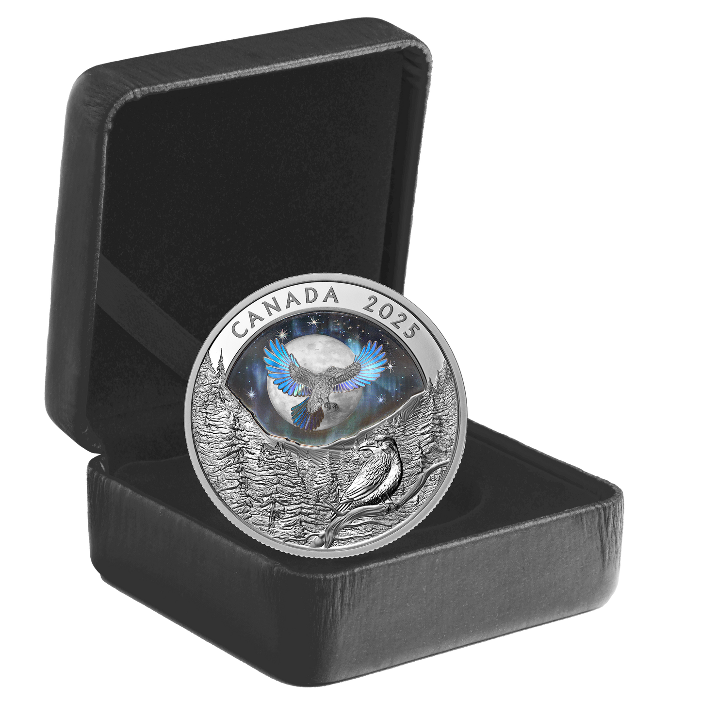 2025 Canada $20 Moon Sky: Raven Holographic Fine Silver Coin (No Tax)