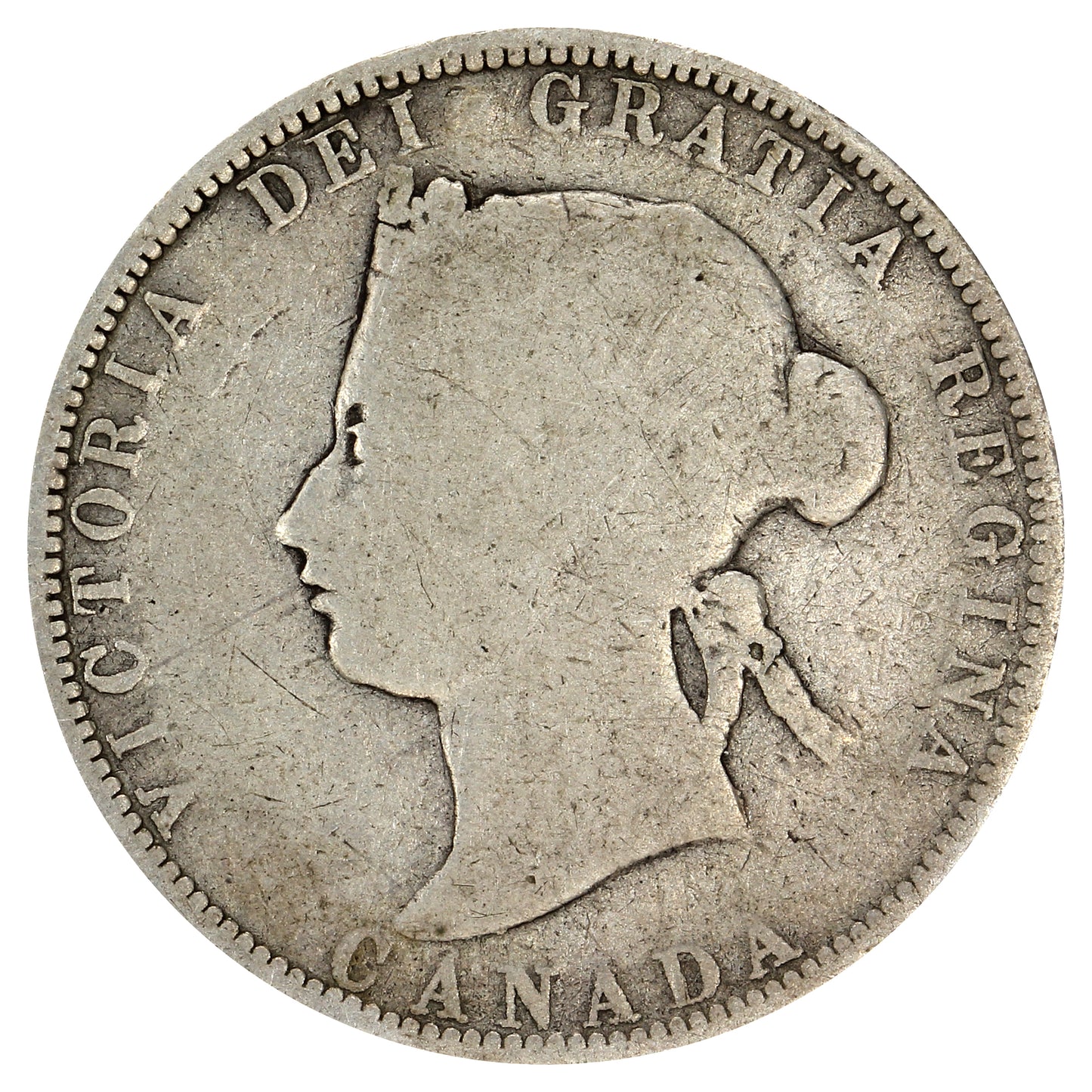 1870 Canada 25-cents About Good (AG3)