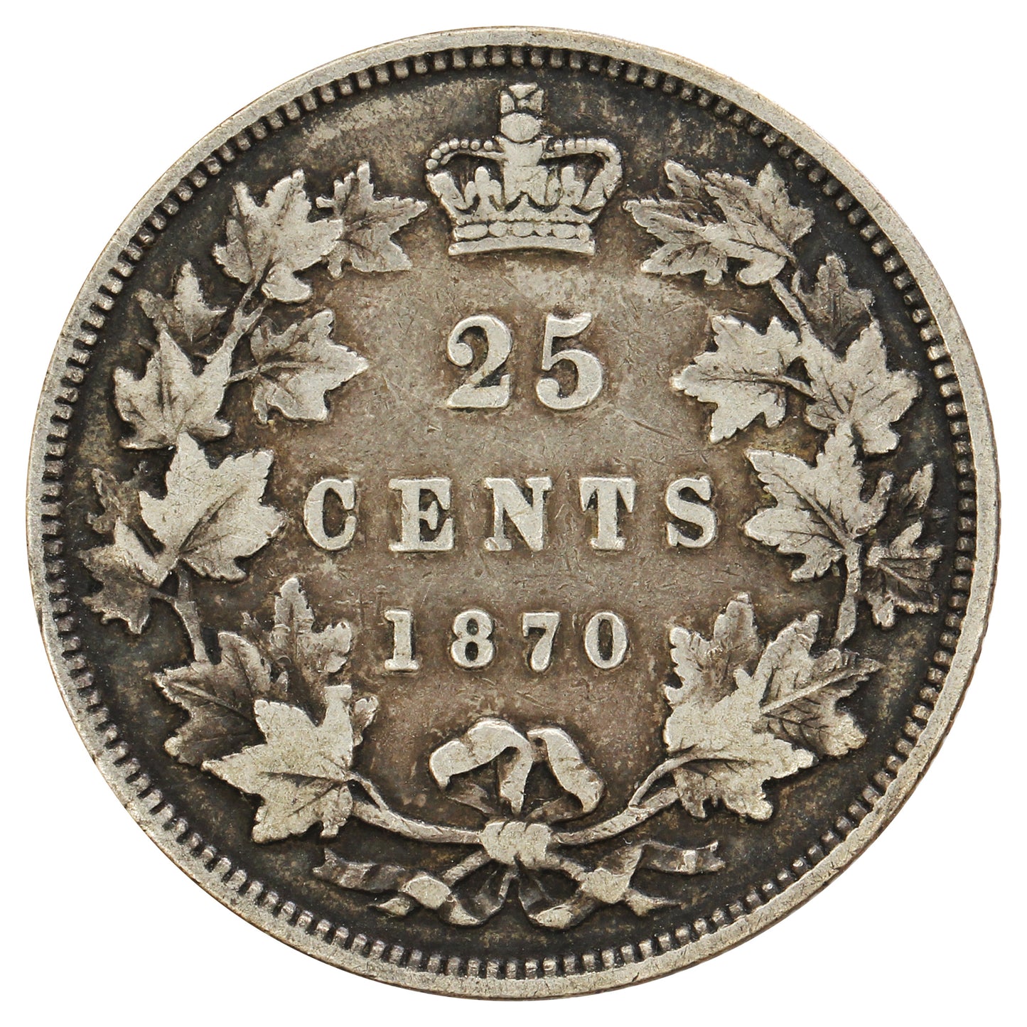 1870 Canada 25-cents F-VF (F-15) $