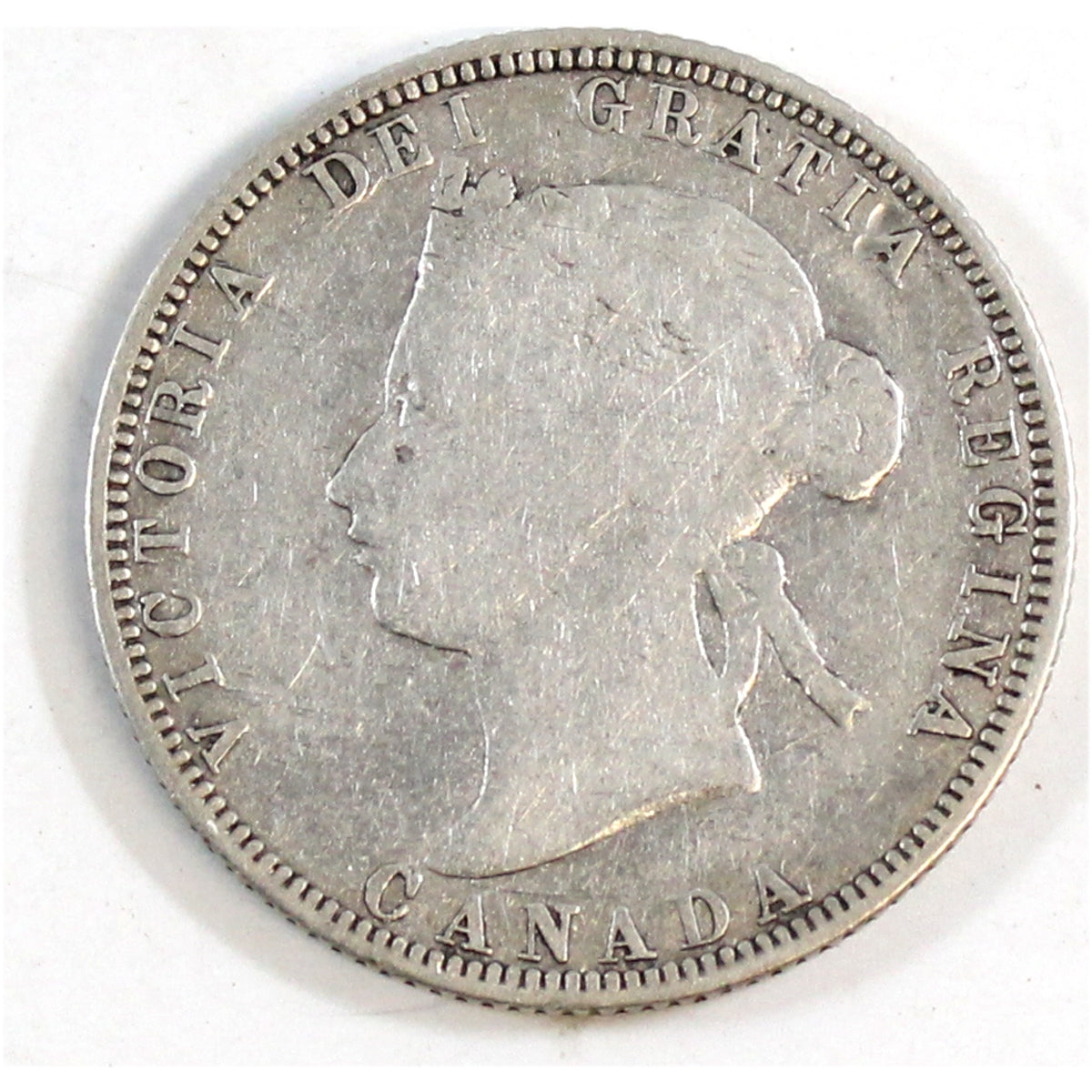 1871 Obv. 1 Canada 25-cents Very Good (VG8) $