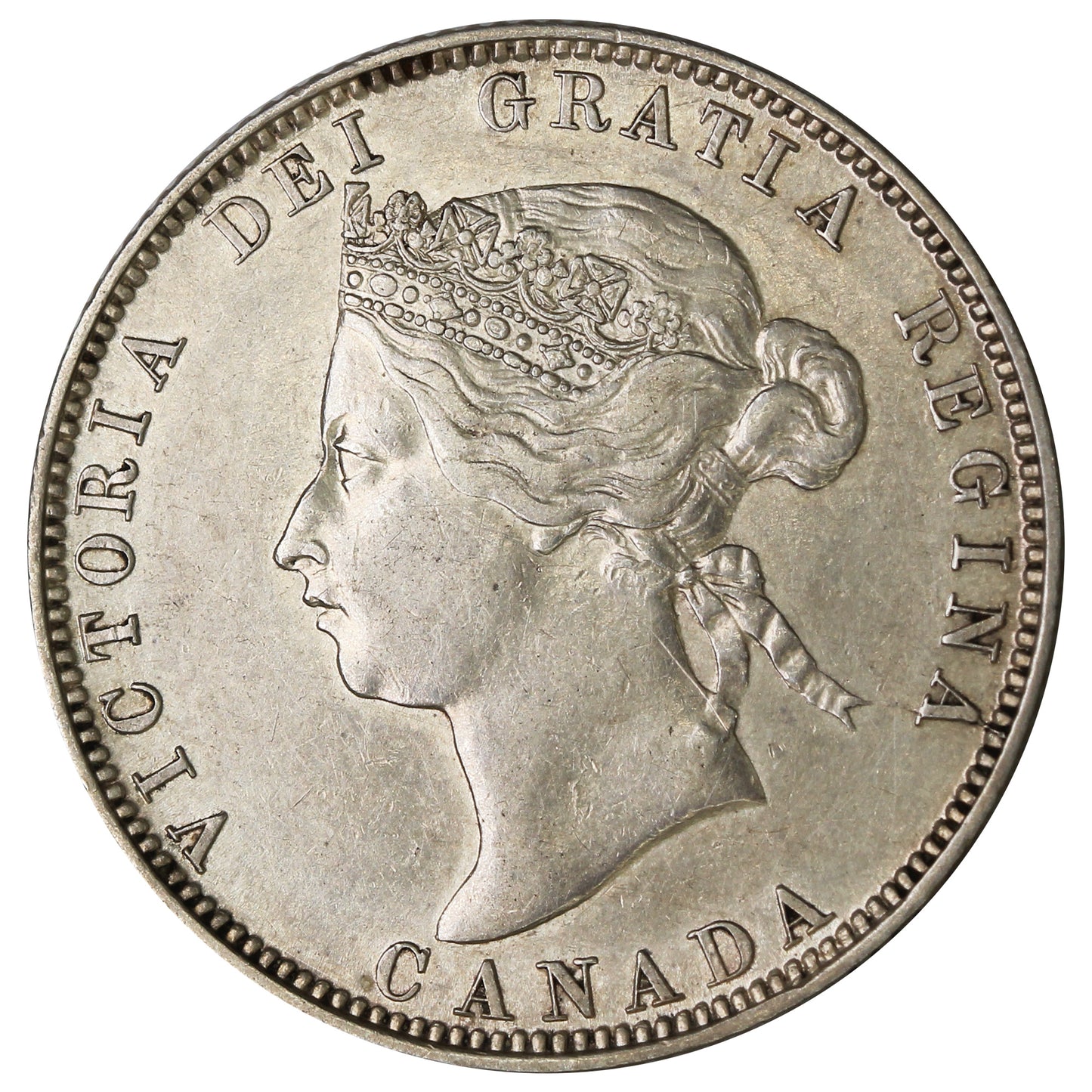 1871 Obv. 2 Canada 25-cents Extra Fine (EF40) $