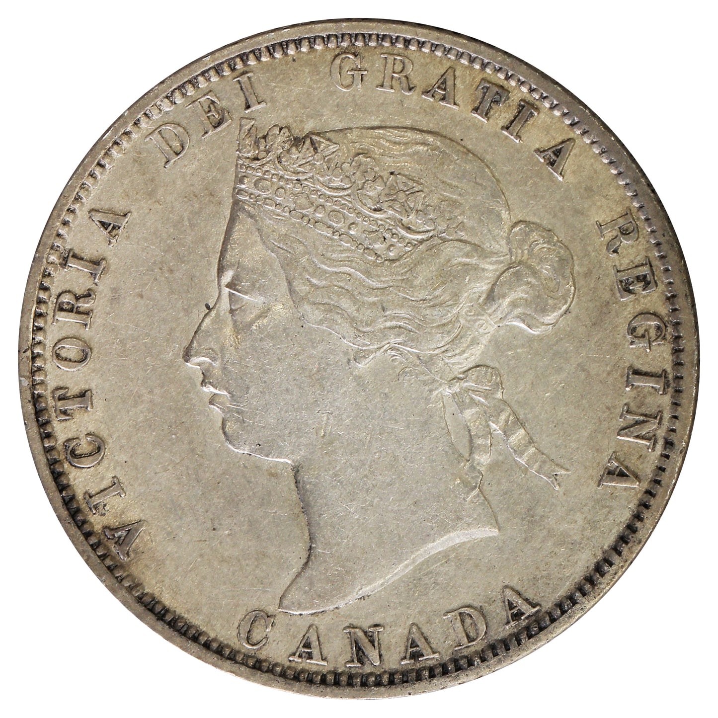 1872H Canada 25-cents Extra Fine (EF-40) $