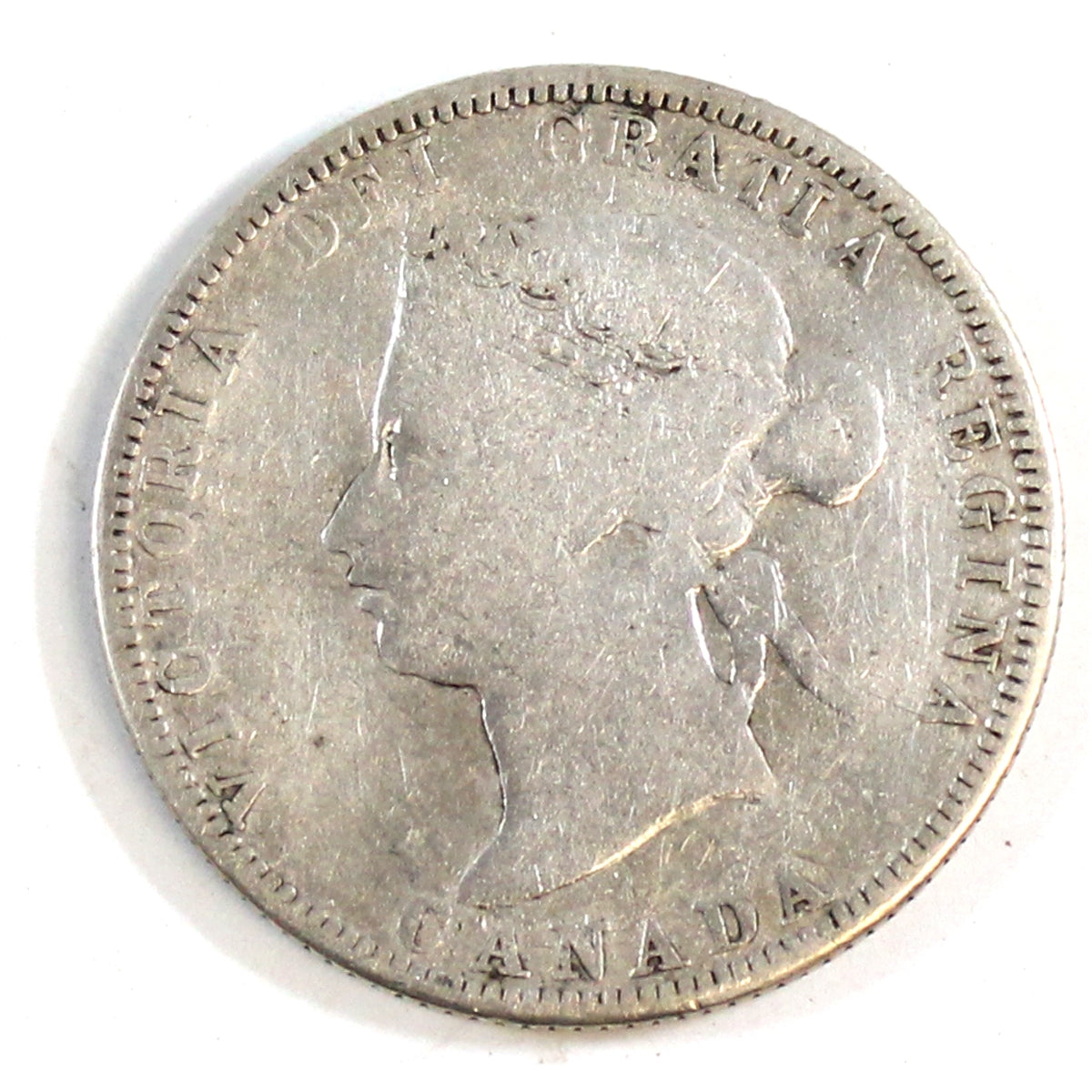 1880H Narrow 0 Over Wide 0 Canada 25-cents Very Good (VG8) $