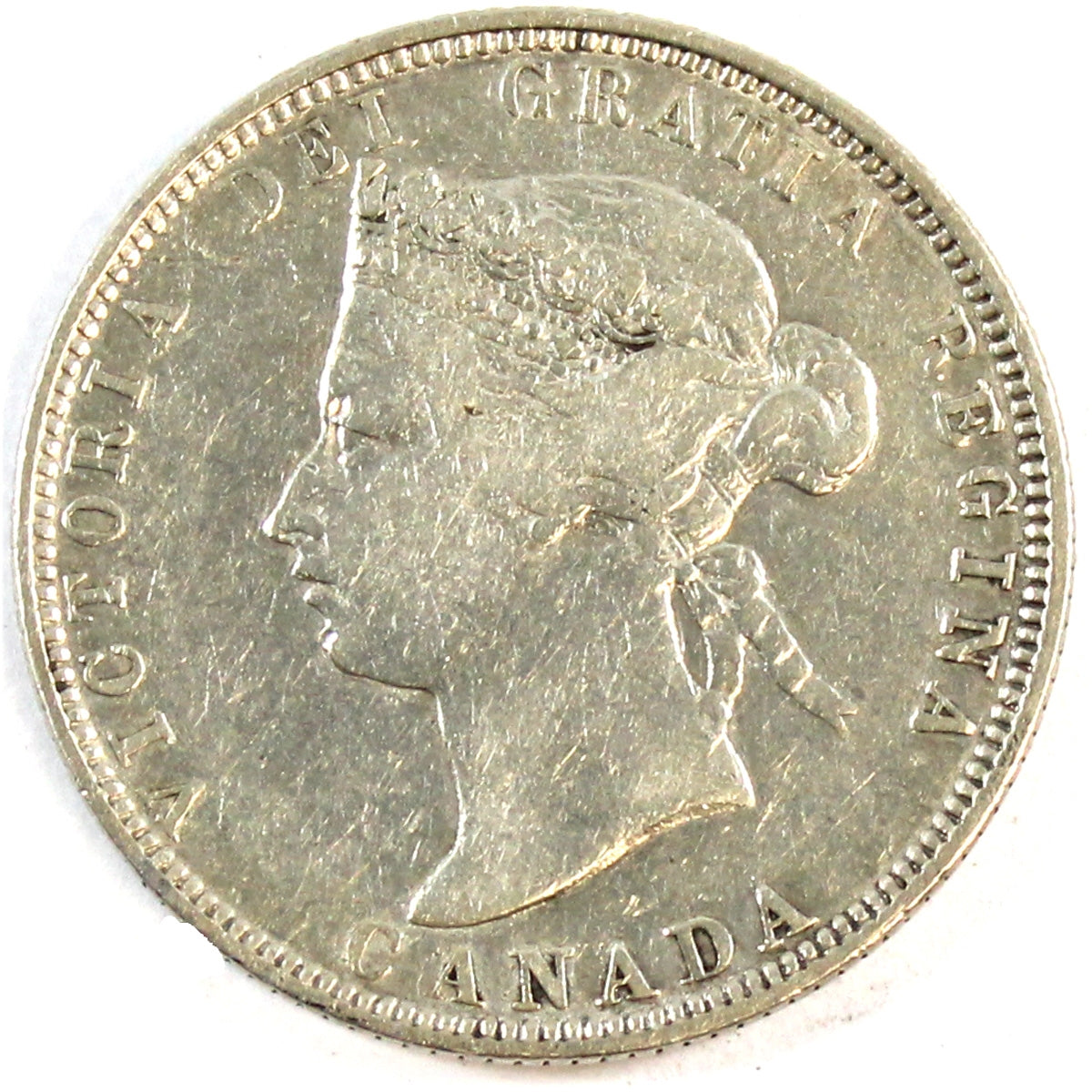 1880H Narrow 0 Over Wide 0 Canada 25-cents VF-EF (VF30) $