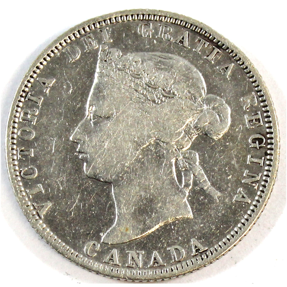 1880H Wide 0 Canada 25-cents F-VF (F-15) $