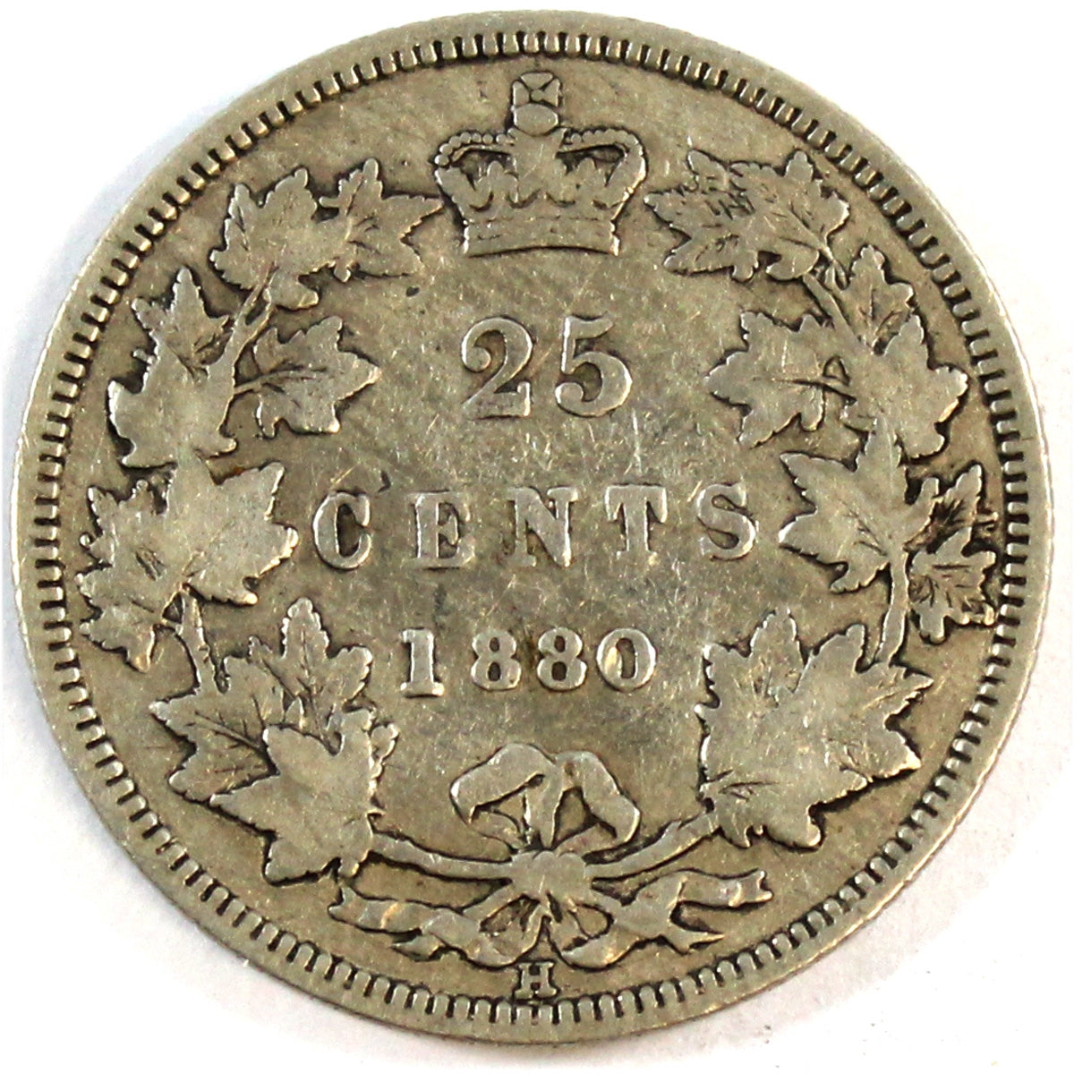 1880H Wide 0 Canada 25-cents VG-F (VG-10) $