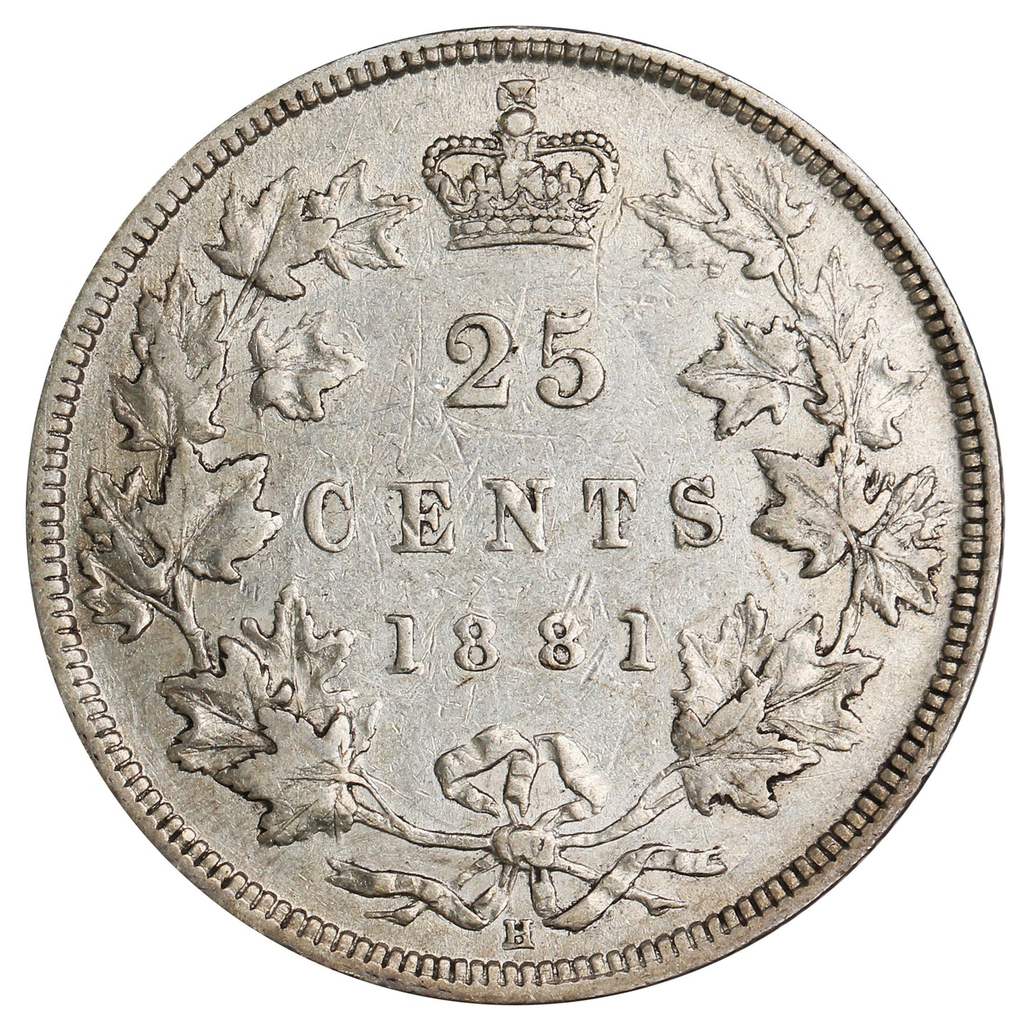 1881H Canada 25-cents VF-EF (VF-30) $