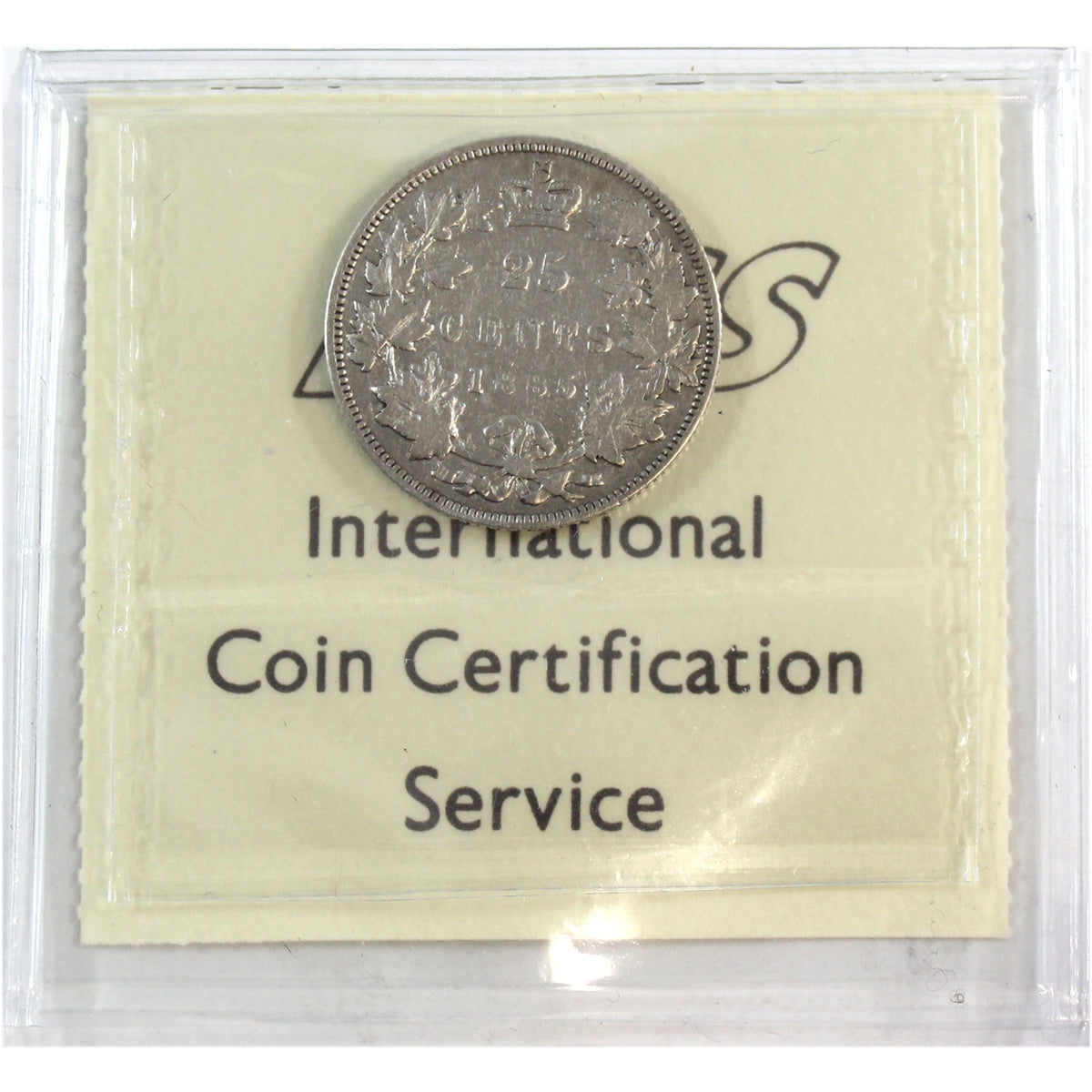 1885 Canada 25-cents ICCS Certified VG8
