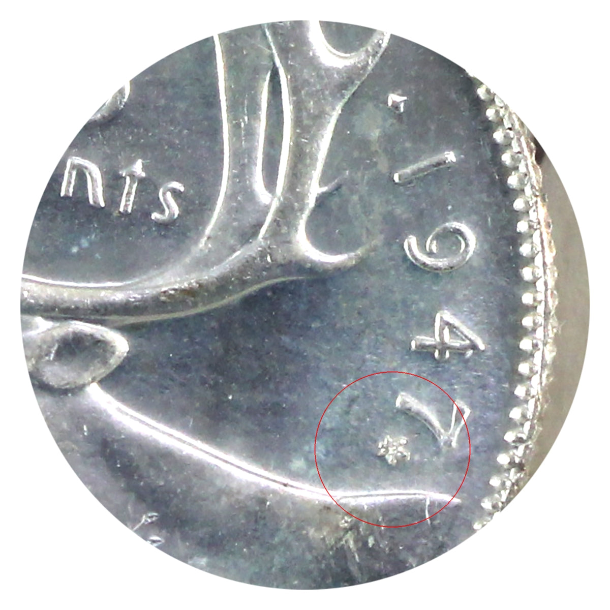 1947 Maple Leaf Canada 25-cents ICCS Certified MS64