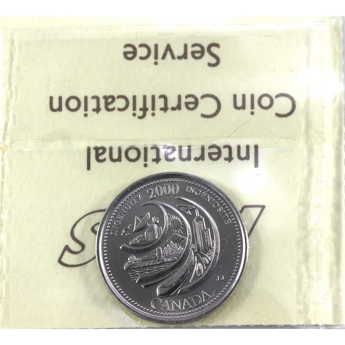 2000 Ingenuity Canada 25-cents ICCS Certified MS64