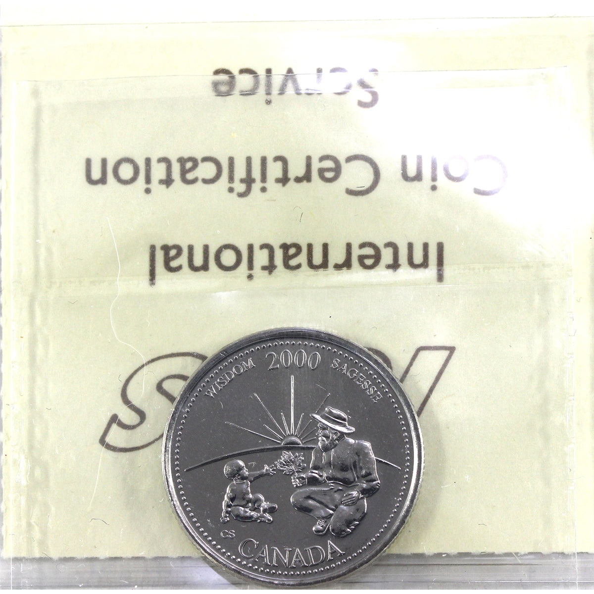 2000 Wisdom Canada 25-cents ICCS Certified MS65