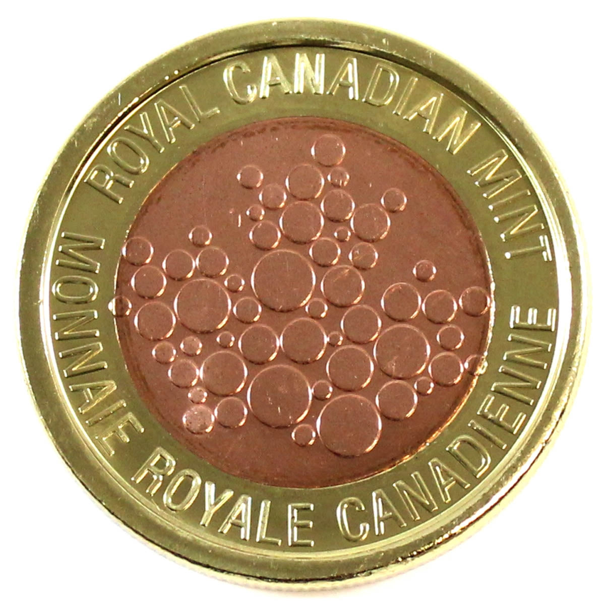 No Date Issued 2018 Canada Tri-Metal Test Token with (Die Crack) BU (MS63)