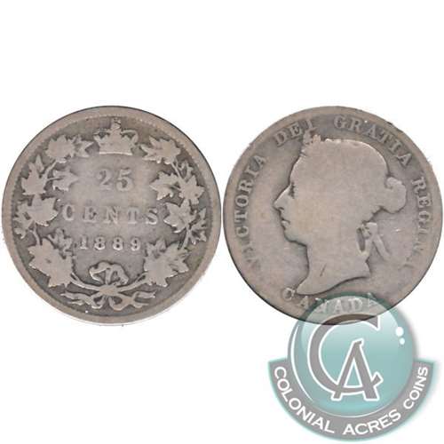 1889 Canada 25-cents Good (G4) $