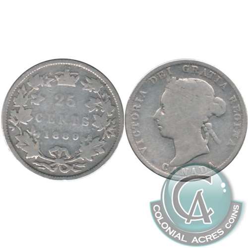 1889 Canada 25-cents G-VG (G6) $