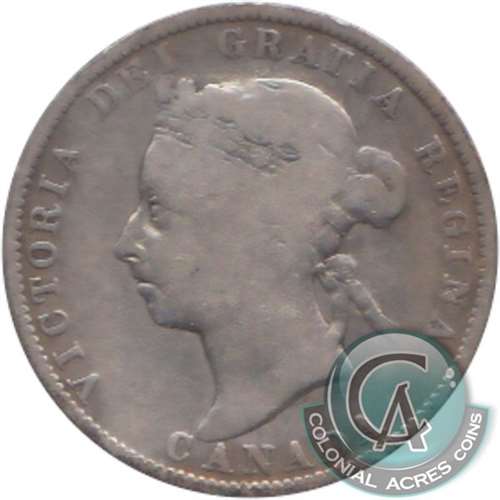 1890H Canada 25-cents G-VG (G6)