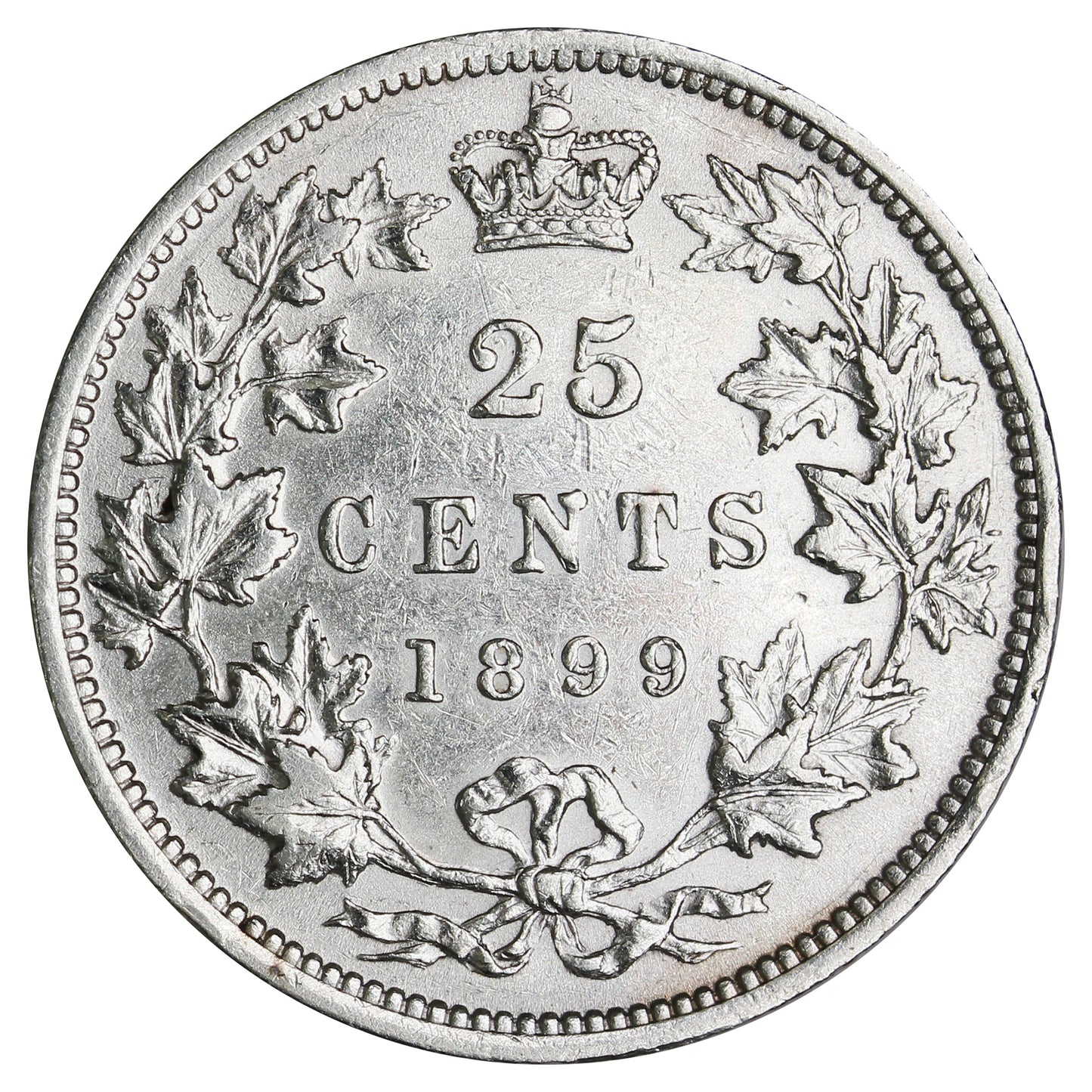 1899 Canada 25-cents EF-AU (EF-45) $