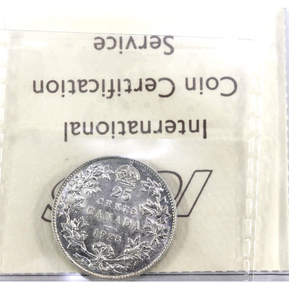 1928 Canada 25-cents ICCS Certified EF40