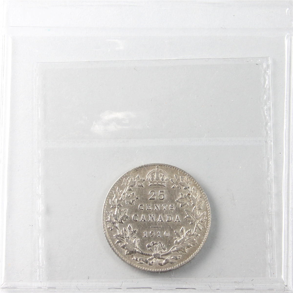 1910 Canada 25-cents ICCS Certified VF30