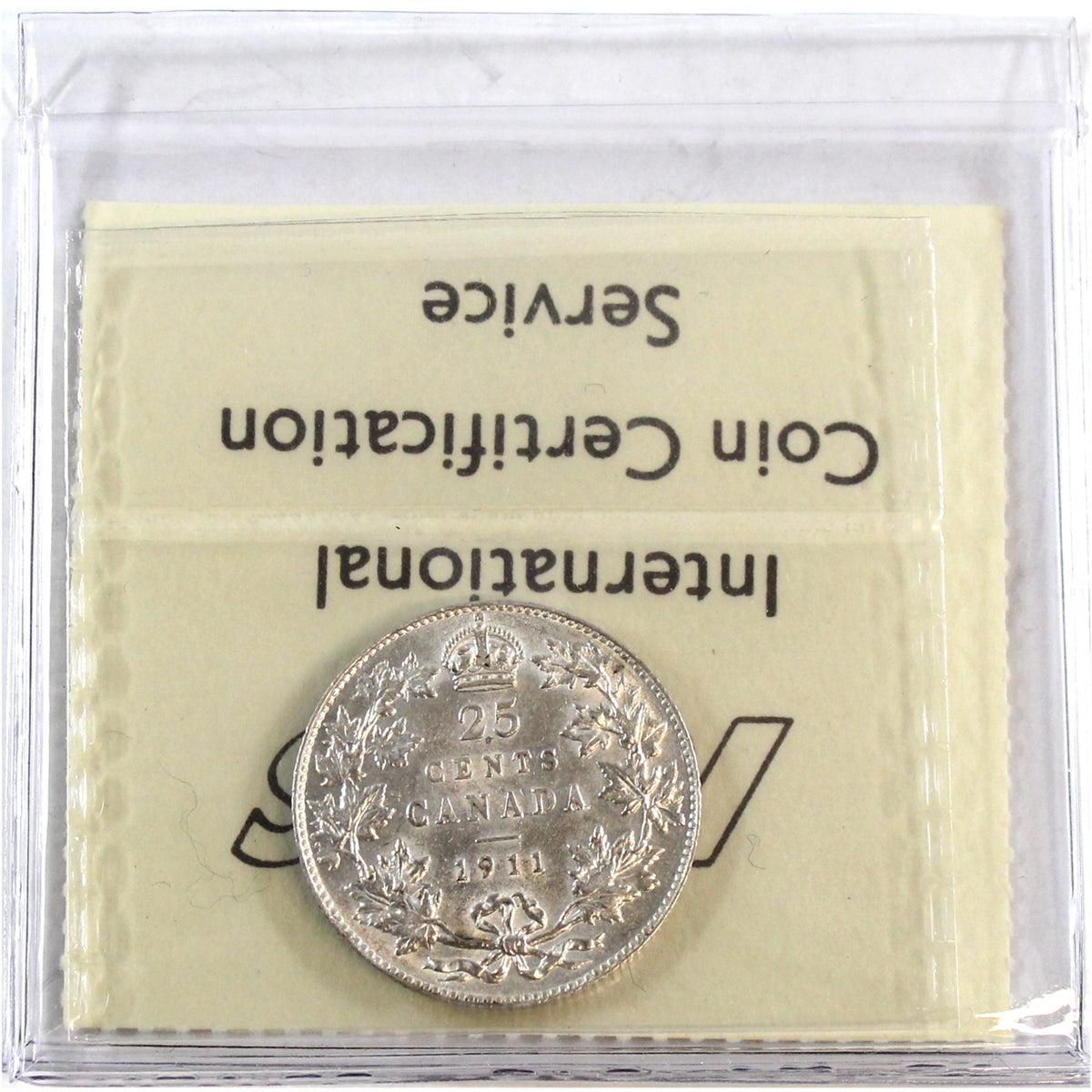 1911 Canada 25-cents ICCS Certified EF45