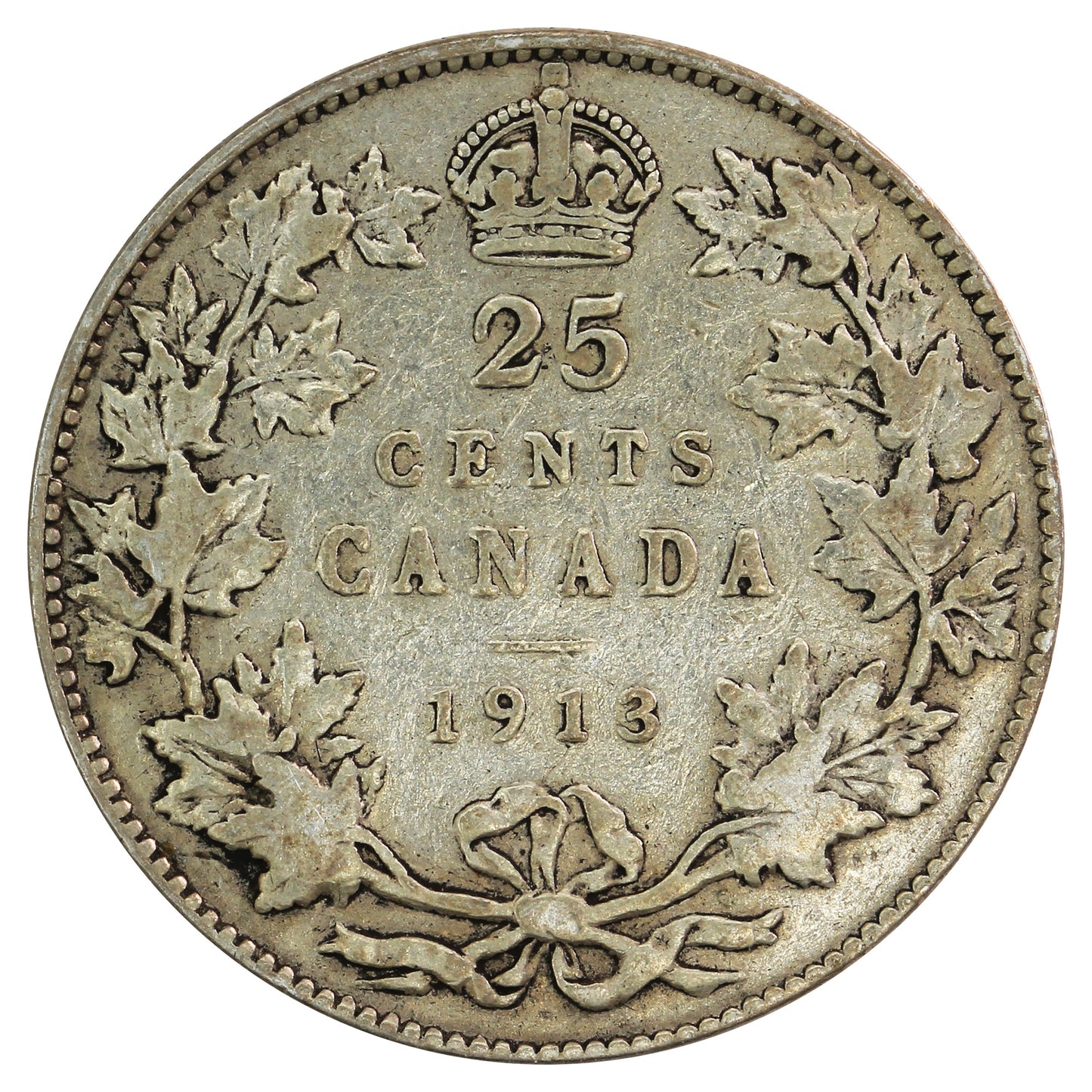 1913 Canada 25-cents Fine (F-12)