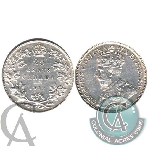 1917 Canada 25-cents EF-AU (EF45)