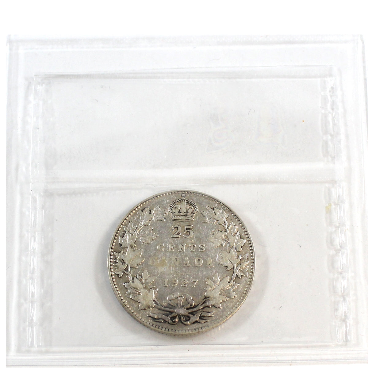 1927 Canada 25-cents ICCS Certified F15