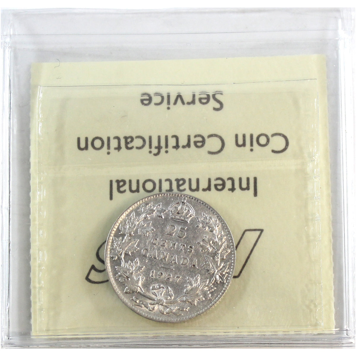 1927 Canada 25-cents ICCS Certified EF45