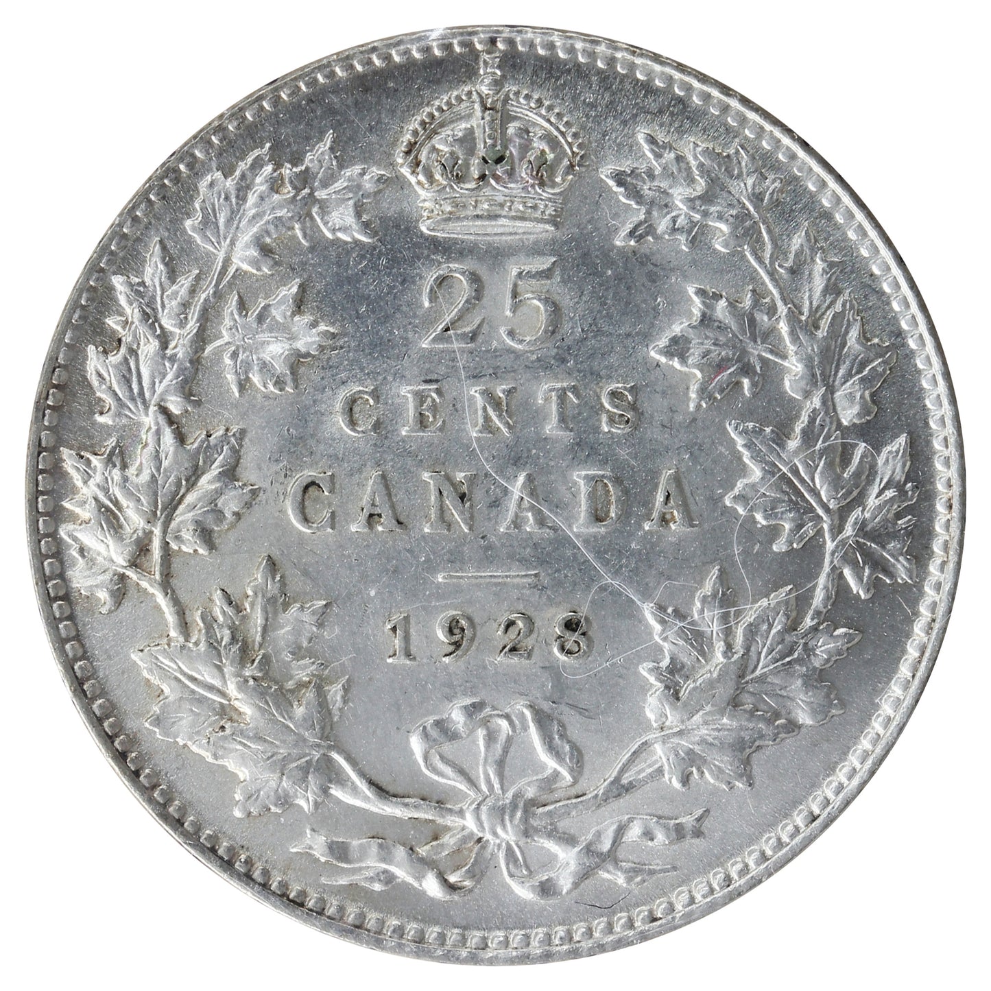 1928 Canada 25-cents ICCS Certified MS62 (XXR 596)