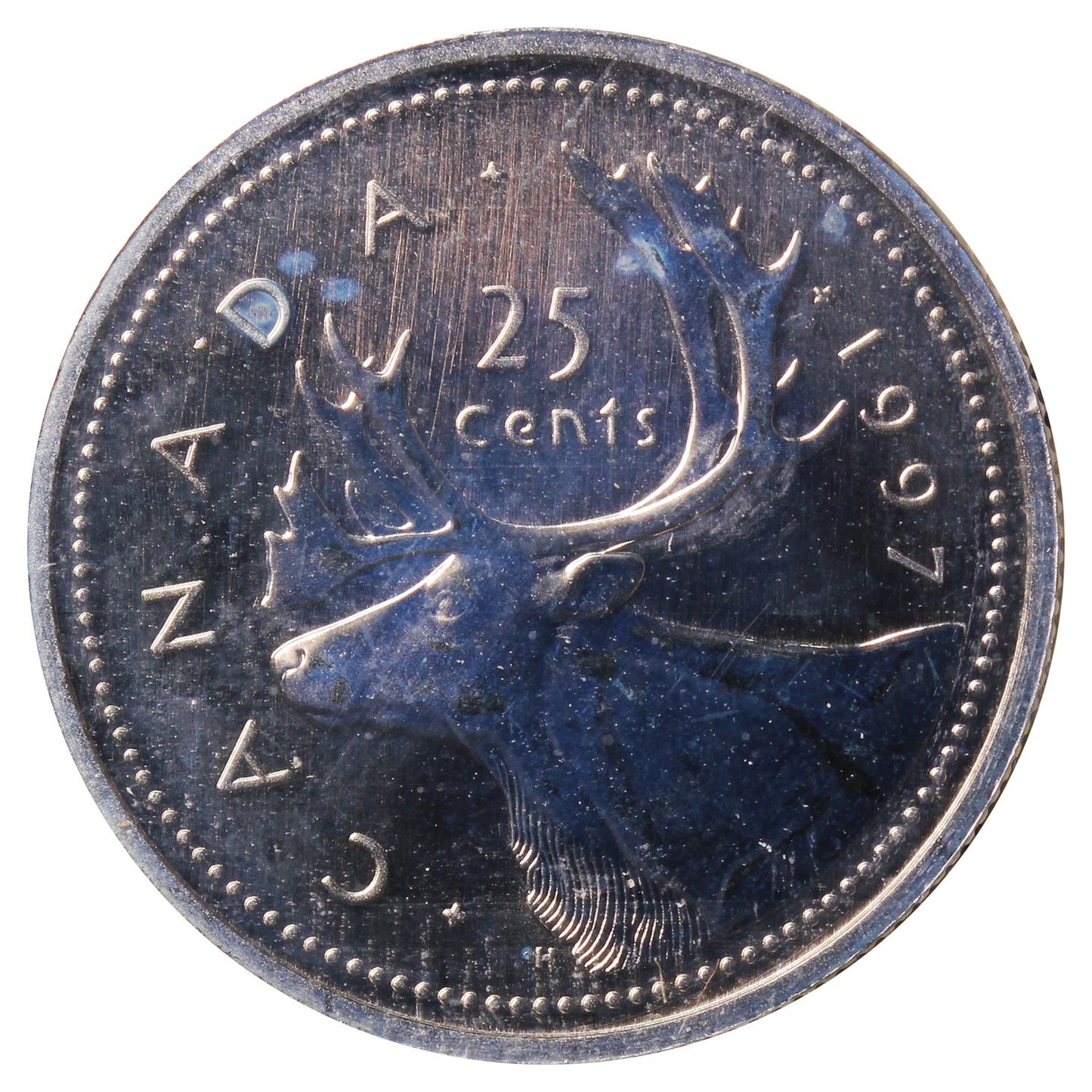 1997 Canada 25-cents ICCS Certified MS67 Numismatic BU