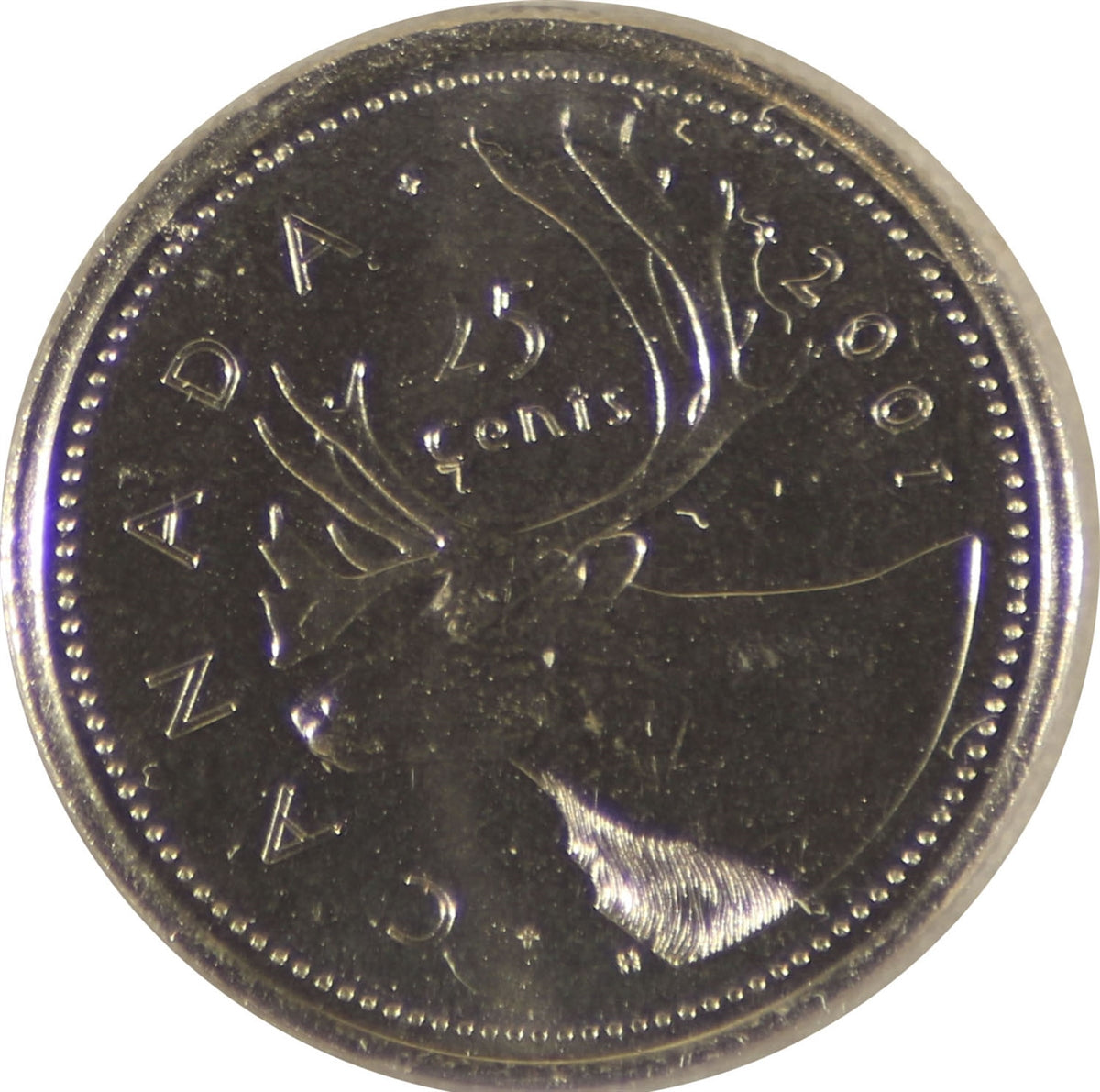 2001 Canada 25-cents ICCS Certified MS65