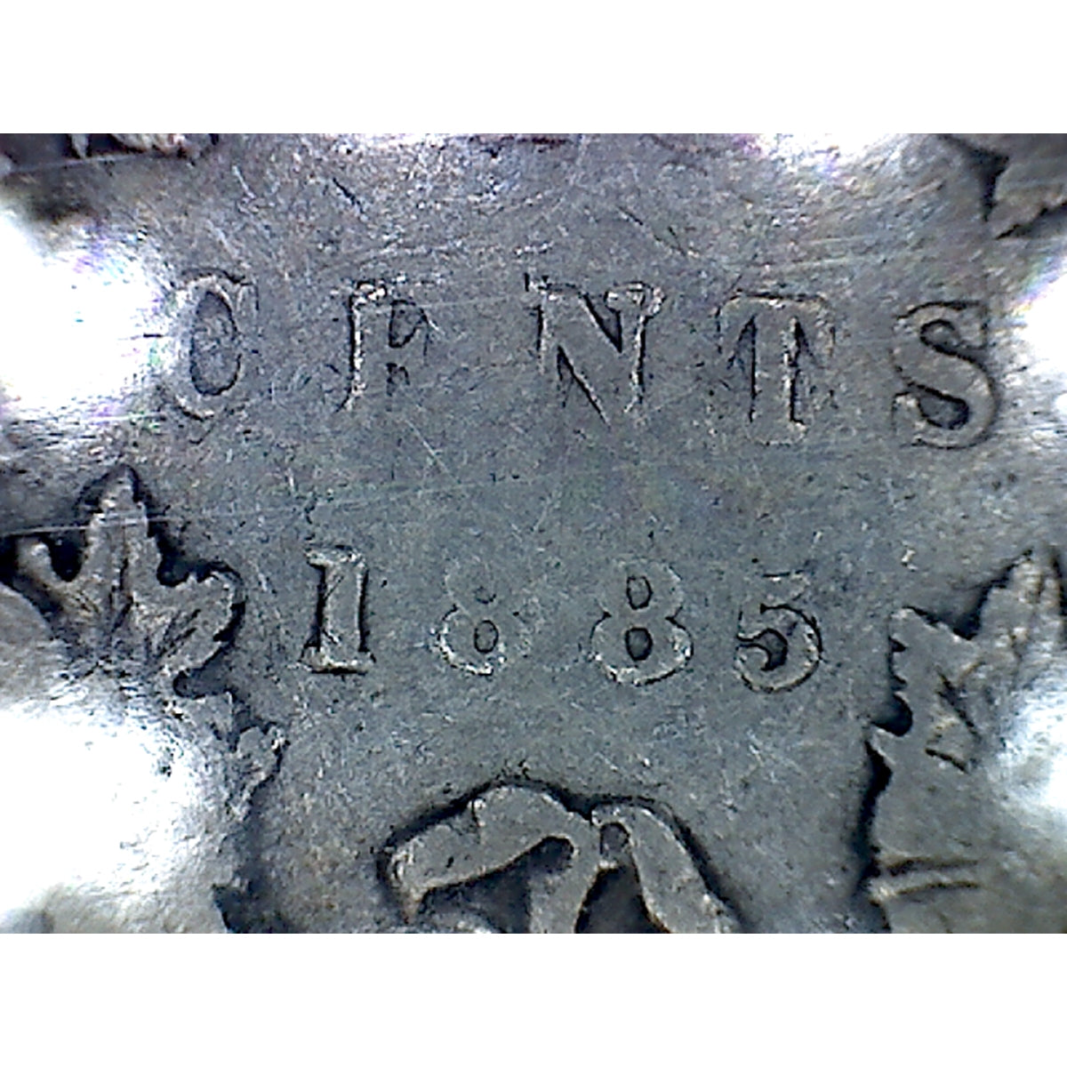 1885 Curved Top 5 Canada 25-cents ICCS Certified G6