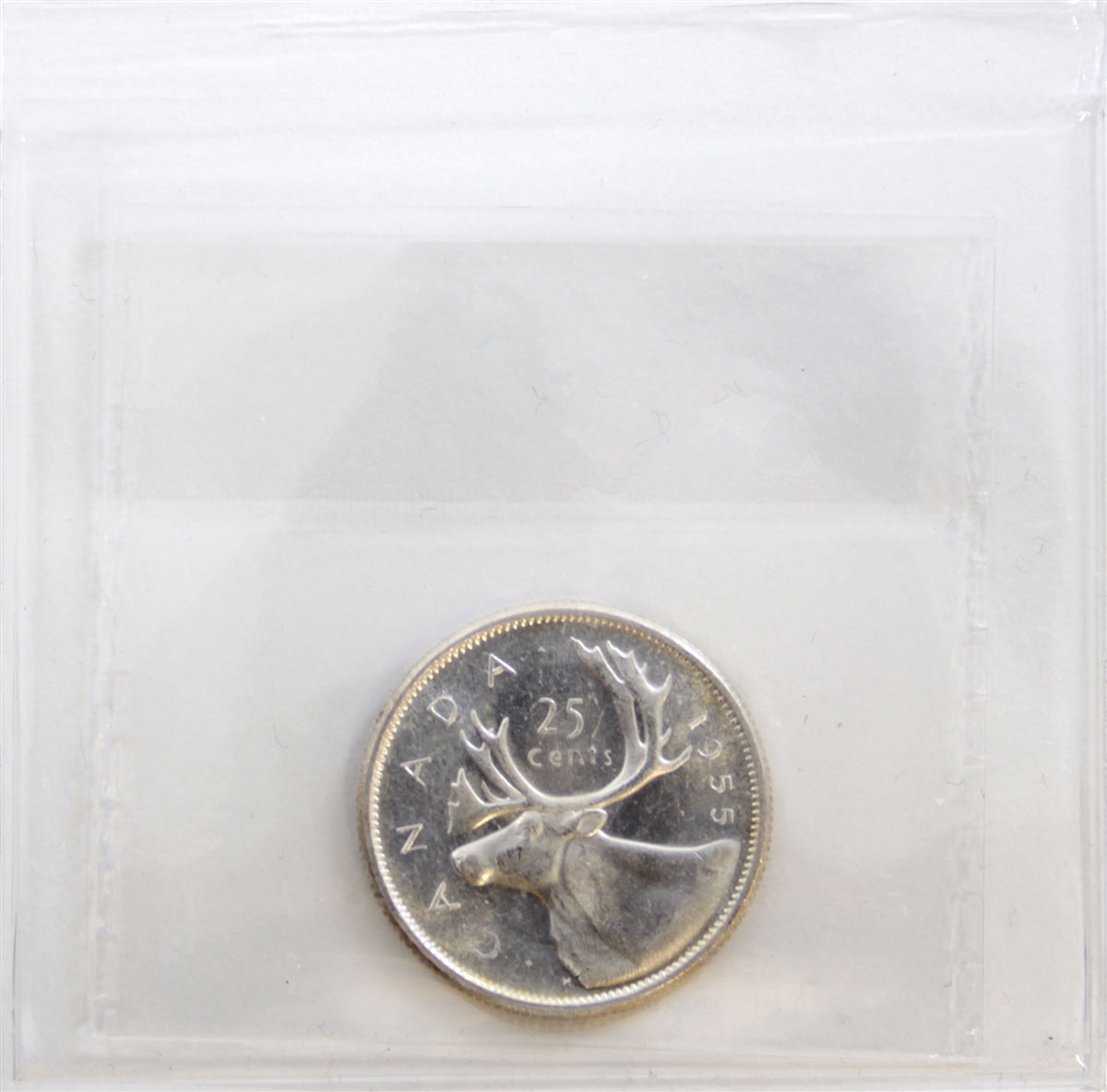 1955 Canada 25-cents ICCS Certified MS62 Cameo