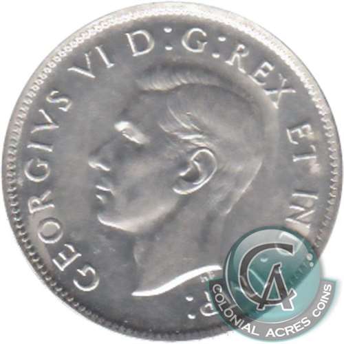1952 Low Relief Canada 25-cents AU-UNC (AU55)