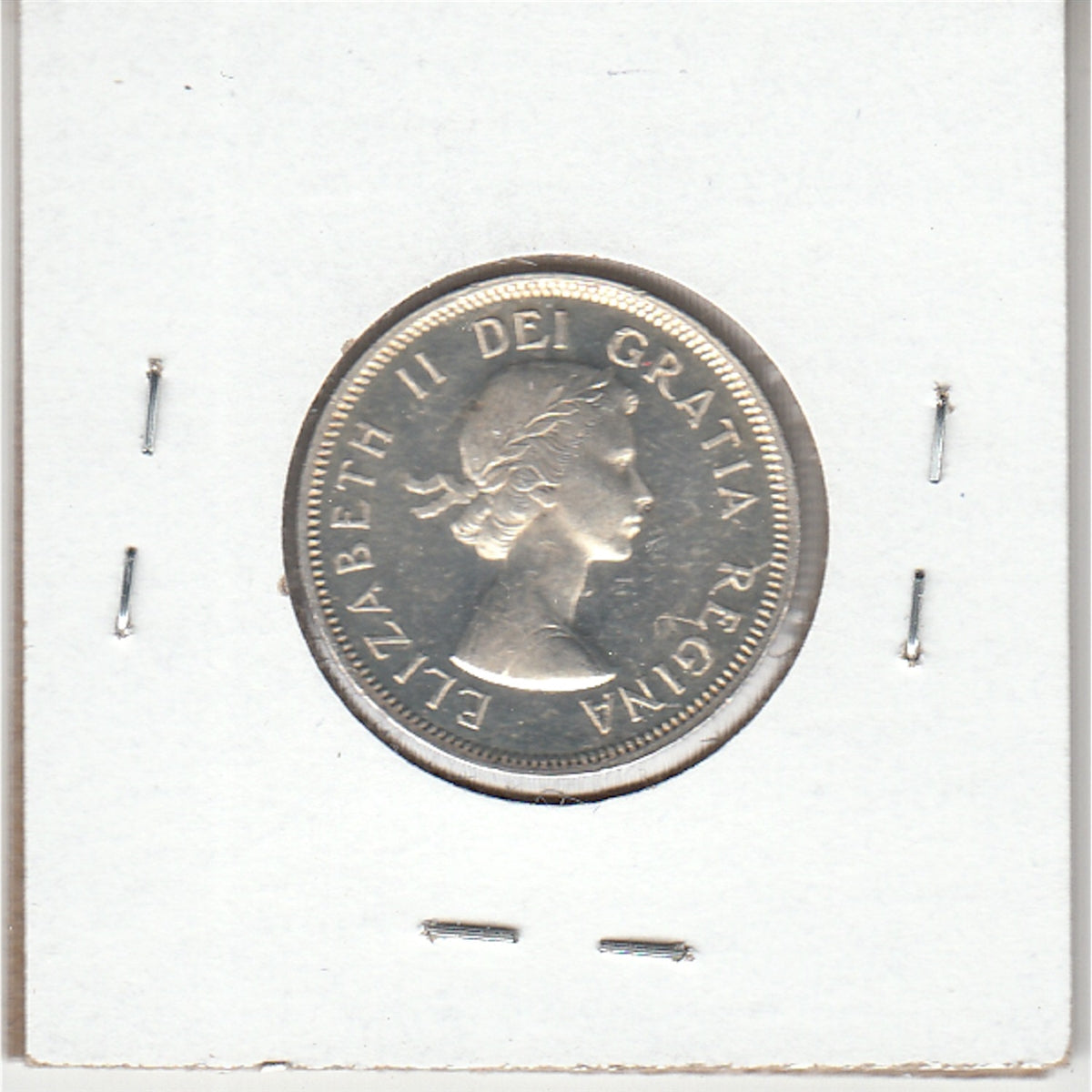 1953 Small Date SS Canada 25-cents Uncirculated (MS60)