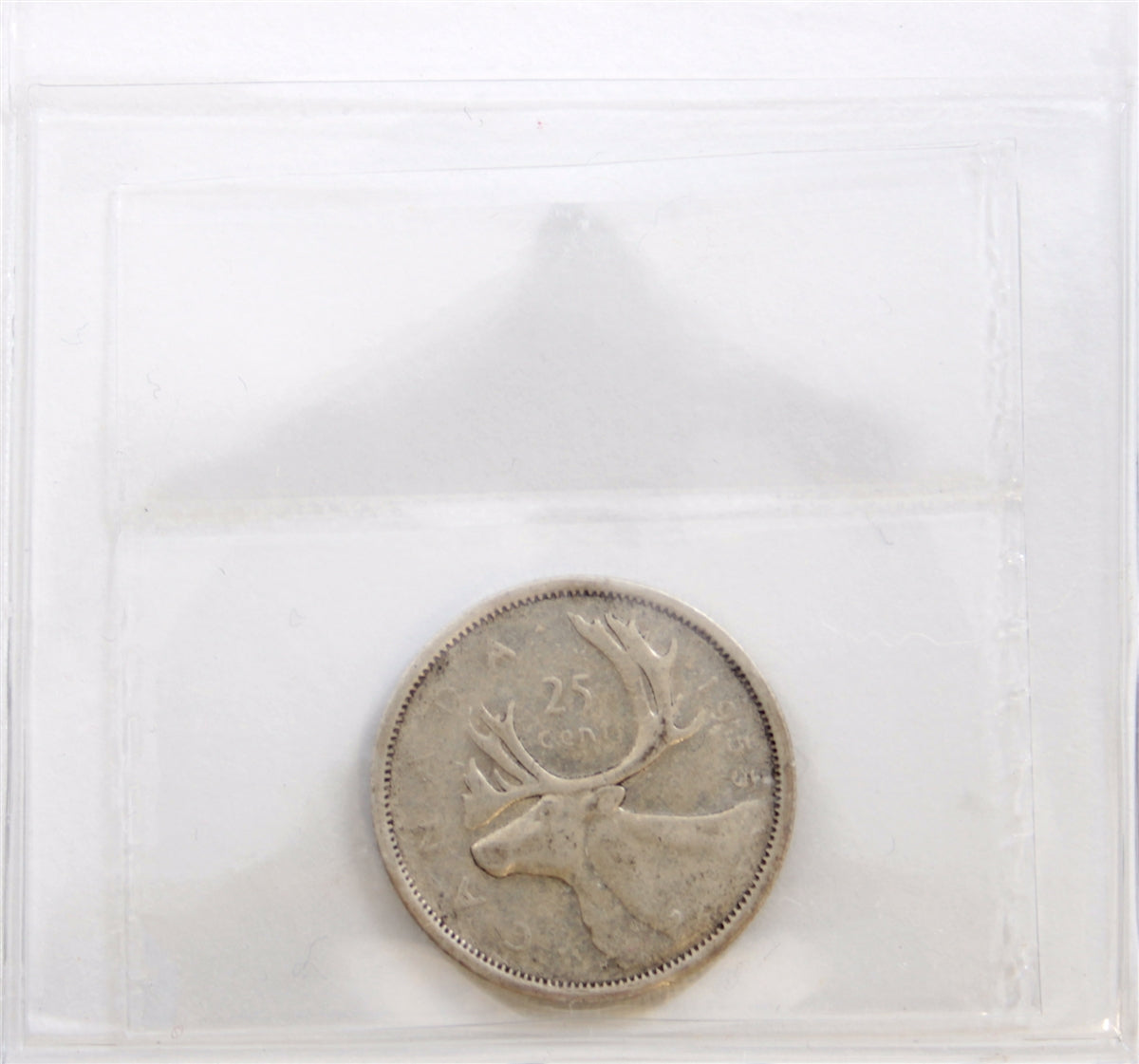 1955 Double Punched 1955 Canada 25-cents ICCS Certified VG8
