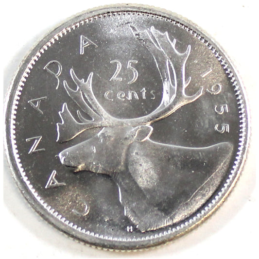 1955 Canada 25-cents Brilliant Uncirculated (MS63)