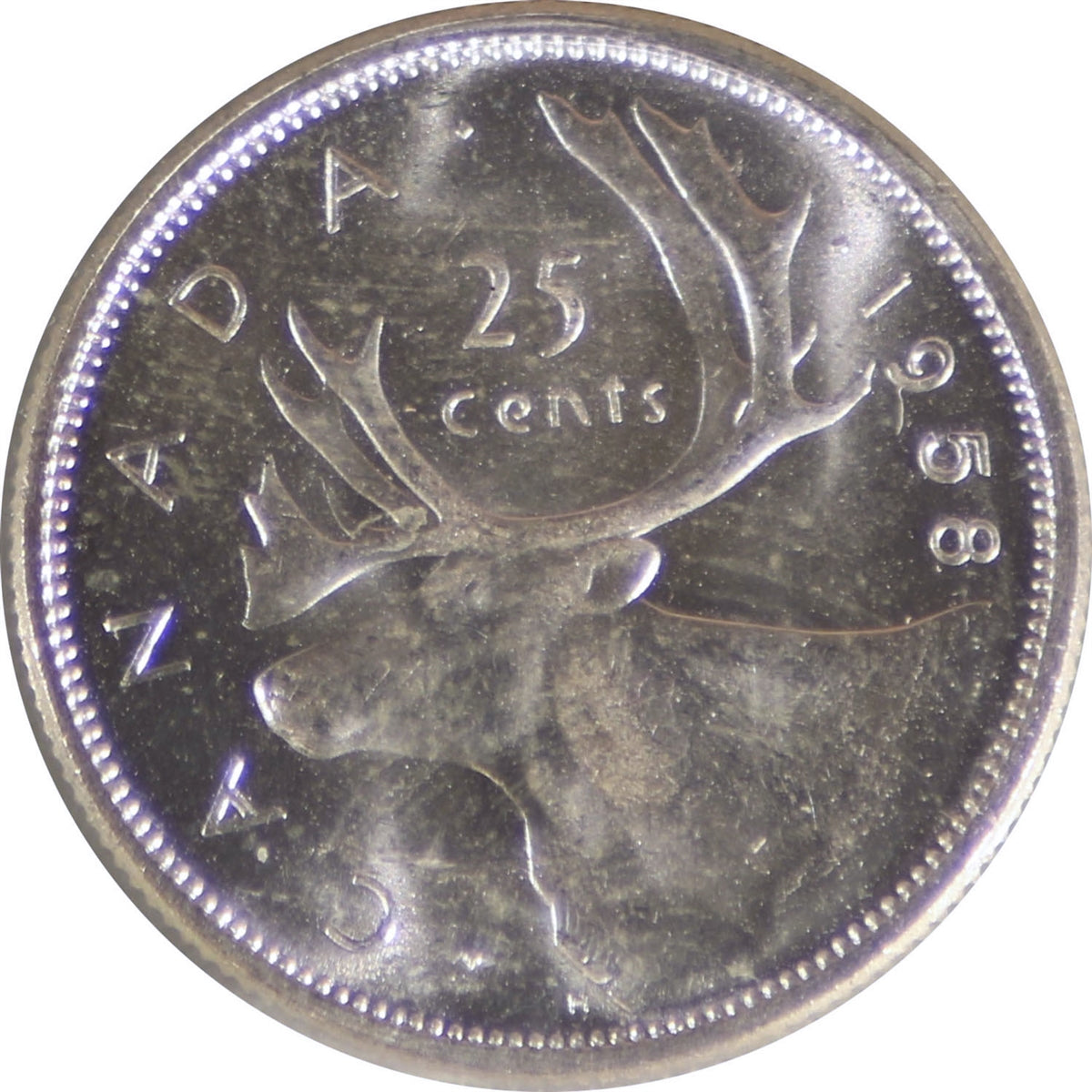 1958 Canada 25-cents ICCS Certified MS66