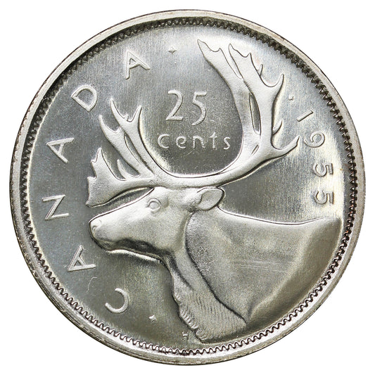1955 Canada 25-cents Proof Like $