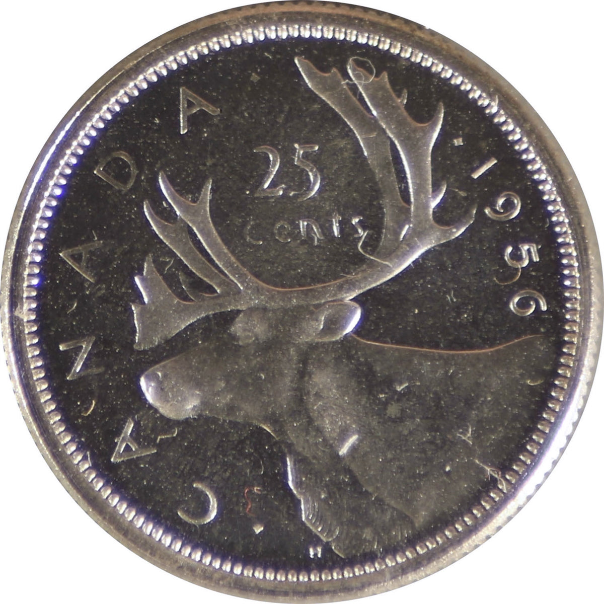 1956 Canada 25-cents ICCS Certified PL-66 Cameo
