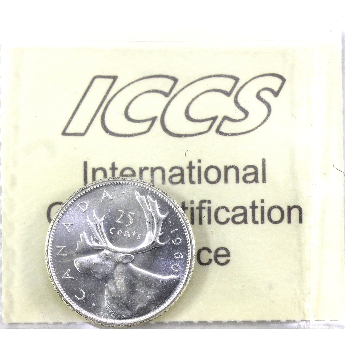1960 Canada 25-cents ICCS Certified MS65