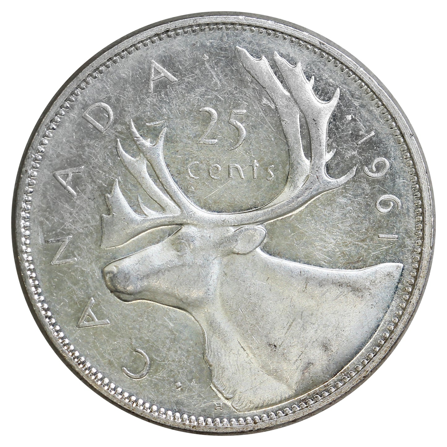 1961 Canada 25-cents Circulated