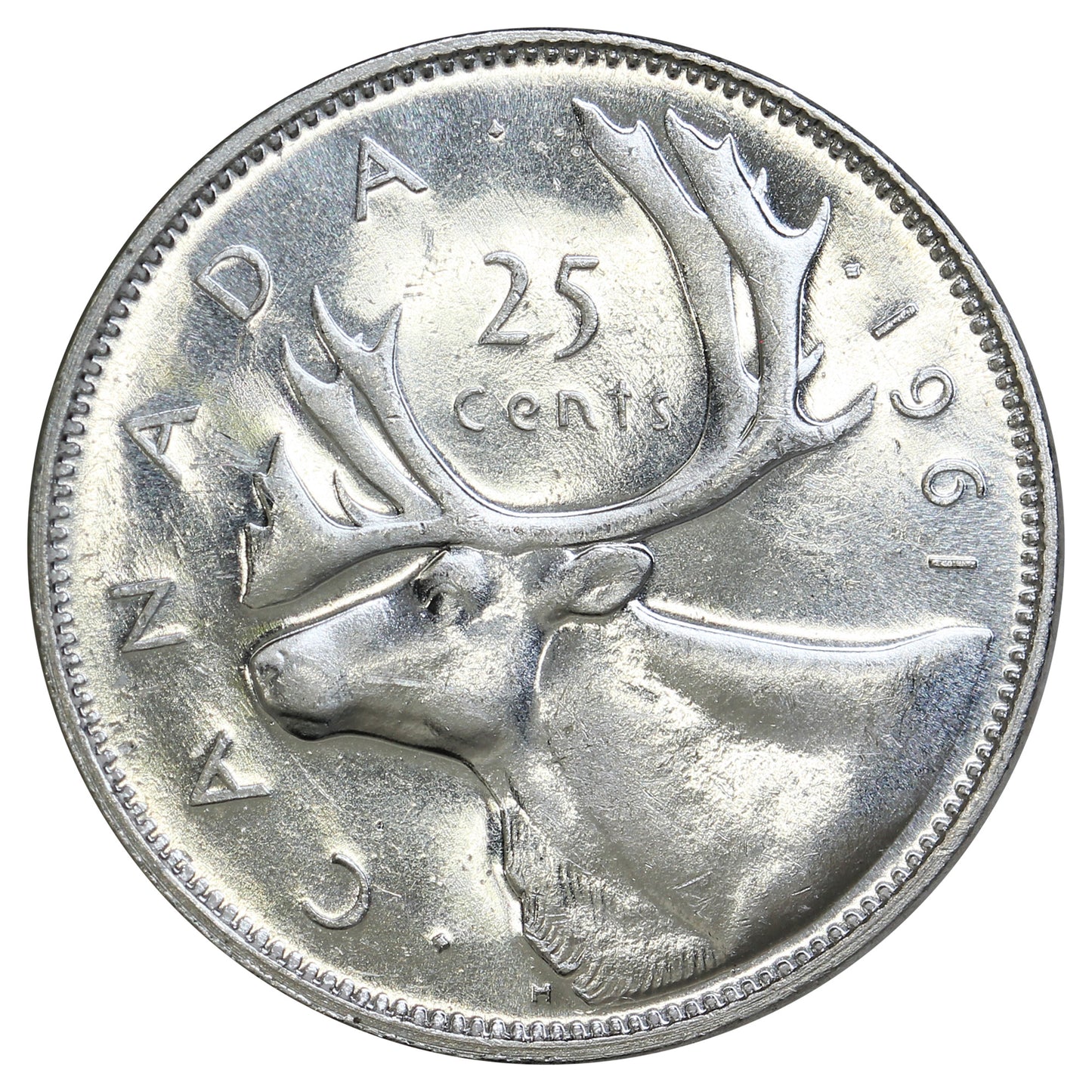 1961 Canada 25-cents Uncirculated (MS-60)