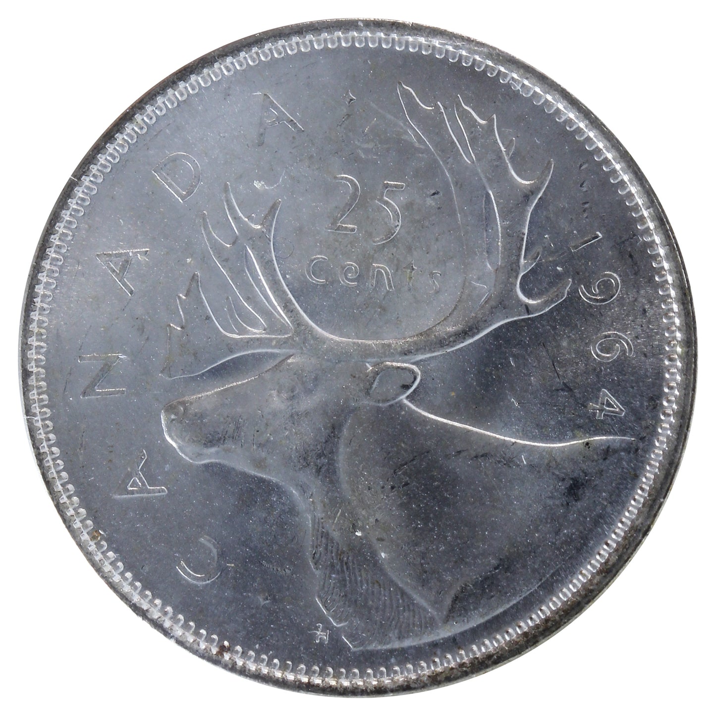 1964 Canada 25-cents ICCS Certified MS65