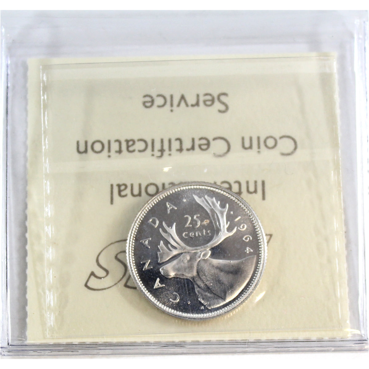 1964 Canada 25-cents ICCS Certified PL-65 Ultra Heavy Cameo